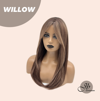 JBEXTENSION 22 Inches Natural Style Mocha Copper Wig WILLOW MOCHA COPPER