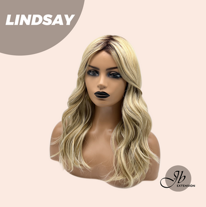 [FINAL SALE] JBEXTENSION 18 Inches Curly Blonde Women Fashion Full Machine Wig LINDSAY【PLUS PERMATEASE】【BENDY EAR TABS】