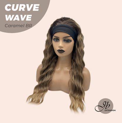 JBEXTENSION 26 Inches Long Wave Caramel Brown Headband Wig CURVE WAVE - CARAMEL BROWN