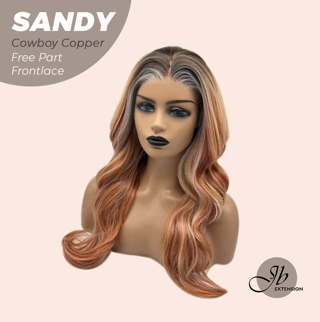 [FINAL SALE] JBEXTENSION 24 Inches Cowboy Copper Curly 13X6 Lace Free Part Frontlace Glueless Wig SANDY COWBOY COPPER