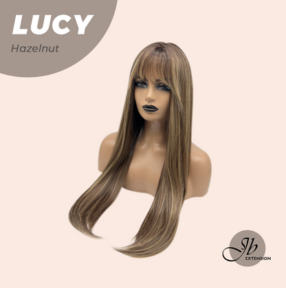 JBEXTENSION 24 Inches Hazelnut Wig With Bangs LUCY HAZELNUT