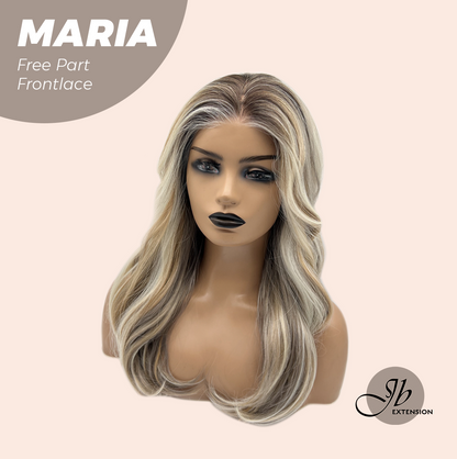 JBEXTENSION 20 Inches Silver Sand Blonde Curly 13X6 Lace Free Part Frontlace Glueless Wig MARIA