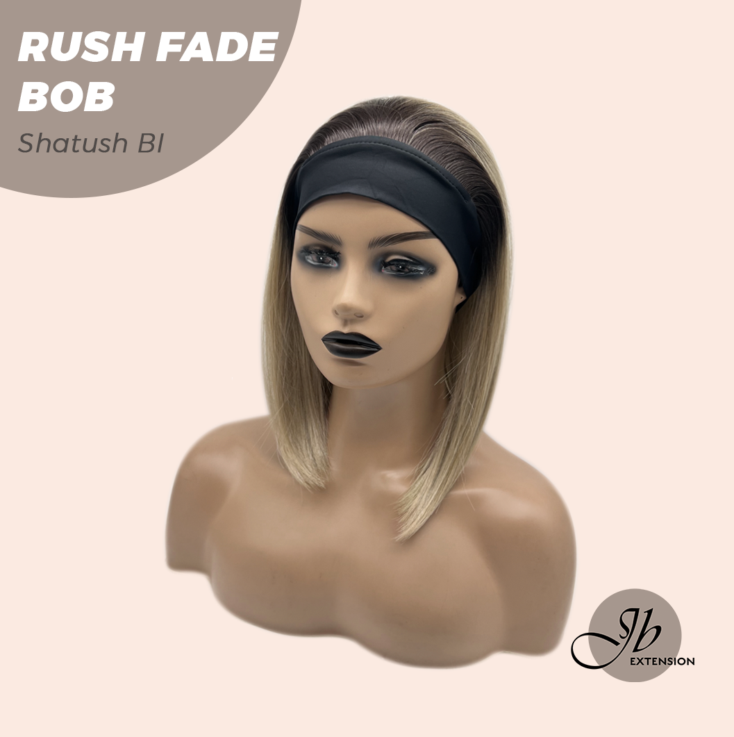JBEXTENSION 12 Inches Short Hair Shatush Blonde Headband Wig RUSH FADE BOB - SHATUSH BLONDE