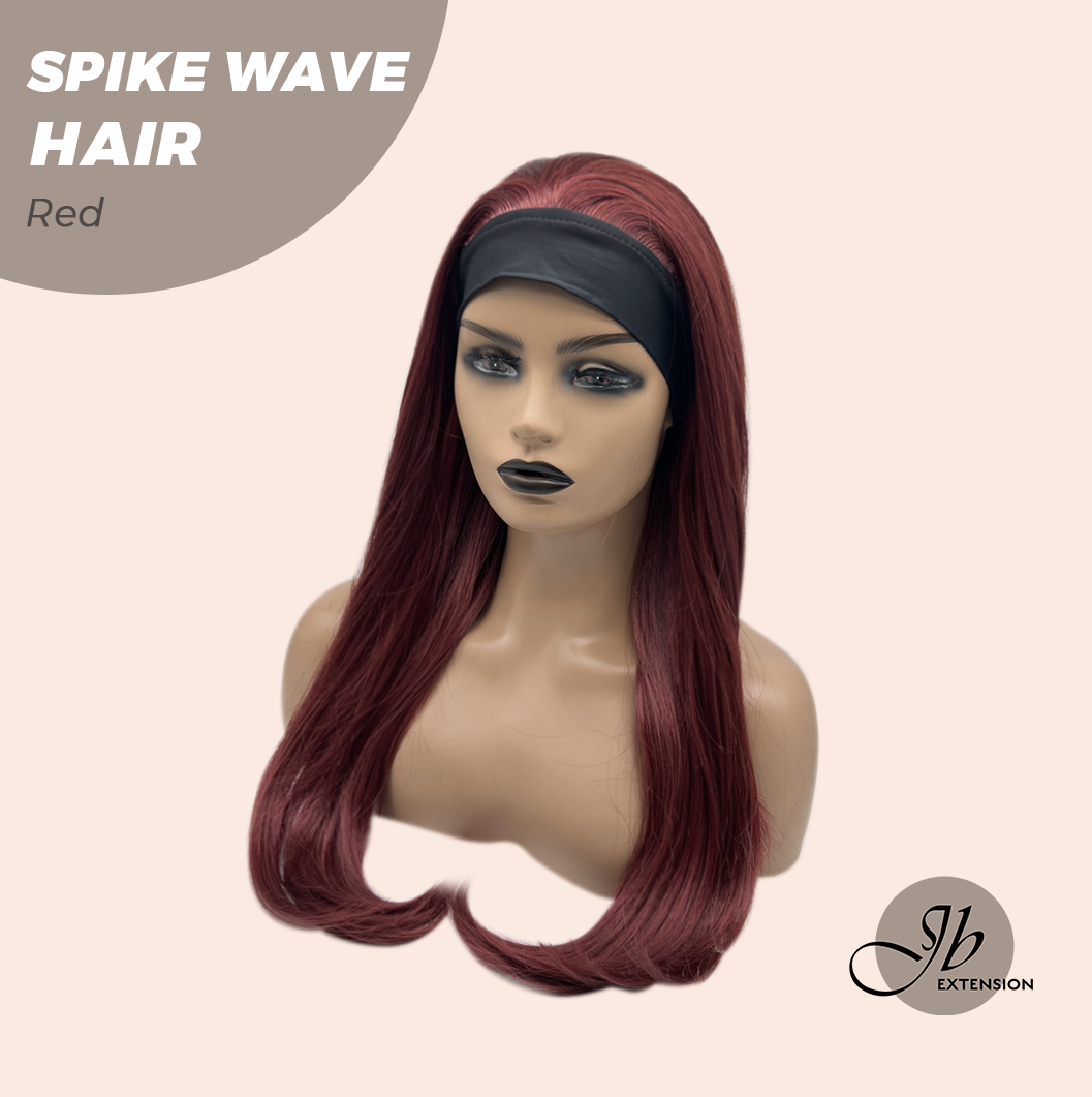 JBEXTENSION 24 Inches Long Wave Red Headband Wig SPIKE WAVE - RED