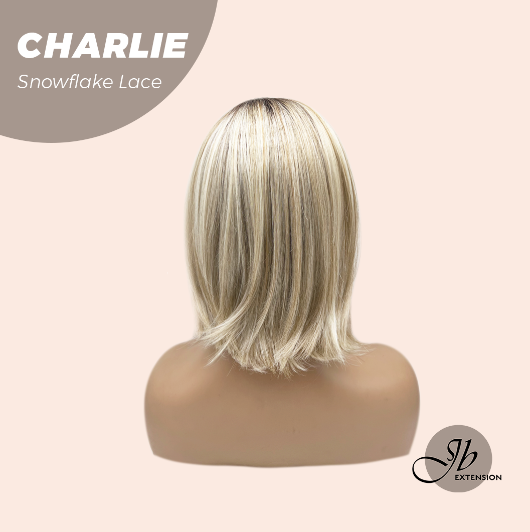 [PRE-ORDER] JBEXTENSION 12 Inches Mix Blonde Pre-Cut Side Part Snowflake Lace Frontlace Glueless Wig CHARLIE【BENDY EAR TABS】