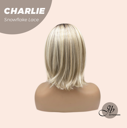 [PRE-ORDER] JBEXTENSION 12 Inches Mix Blonde Pre-Cut Side Part Snowflake Lace Frontlace Glueless Wig CHARLIE【BENDY EAR TABS】
