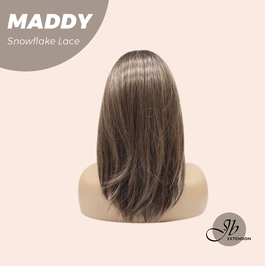 [FINAL SALE] JBEXTENSION 18 Inches Pine Cones Pre-Cut Snowflake Lace Frontlace Glueless Wig MADDY SNOWFLAKE【PERMATEASE】【BENDY EAR TABS】- M/L
