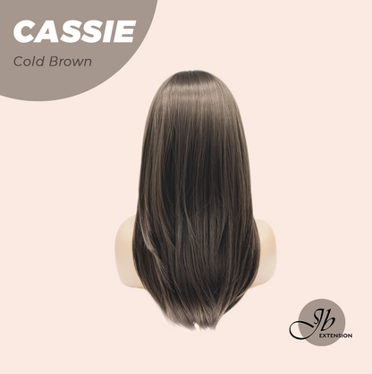 JBEXTENSION 19 Inches Long Cold Brown Wig with Bangs CASSIE COLD BROWN