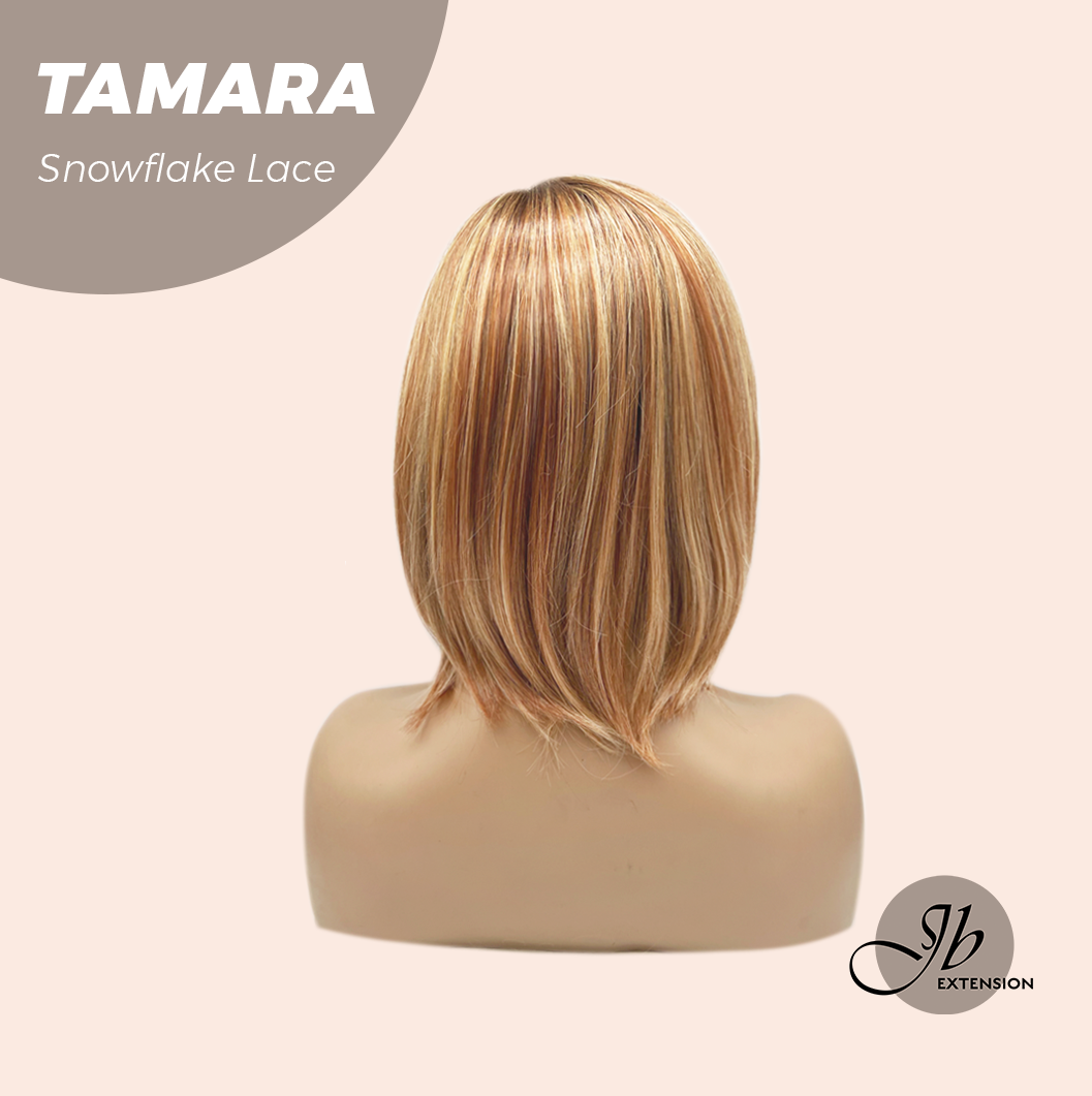 [FINAL SALE] JBEXTENSION 10 Inches Sunset Blush Pre-Cut Side Part Snowflake Lace Frontlace Glueless Wig TAMARA【BENDY EAR TABS】