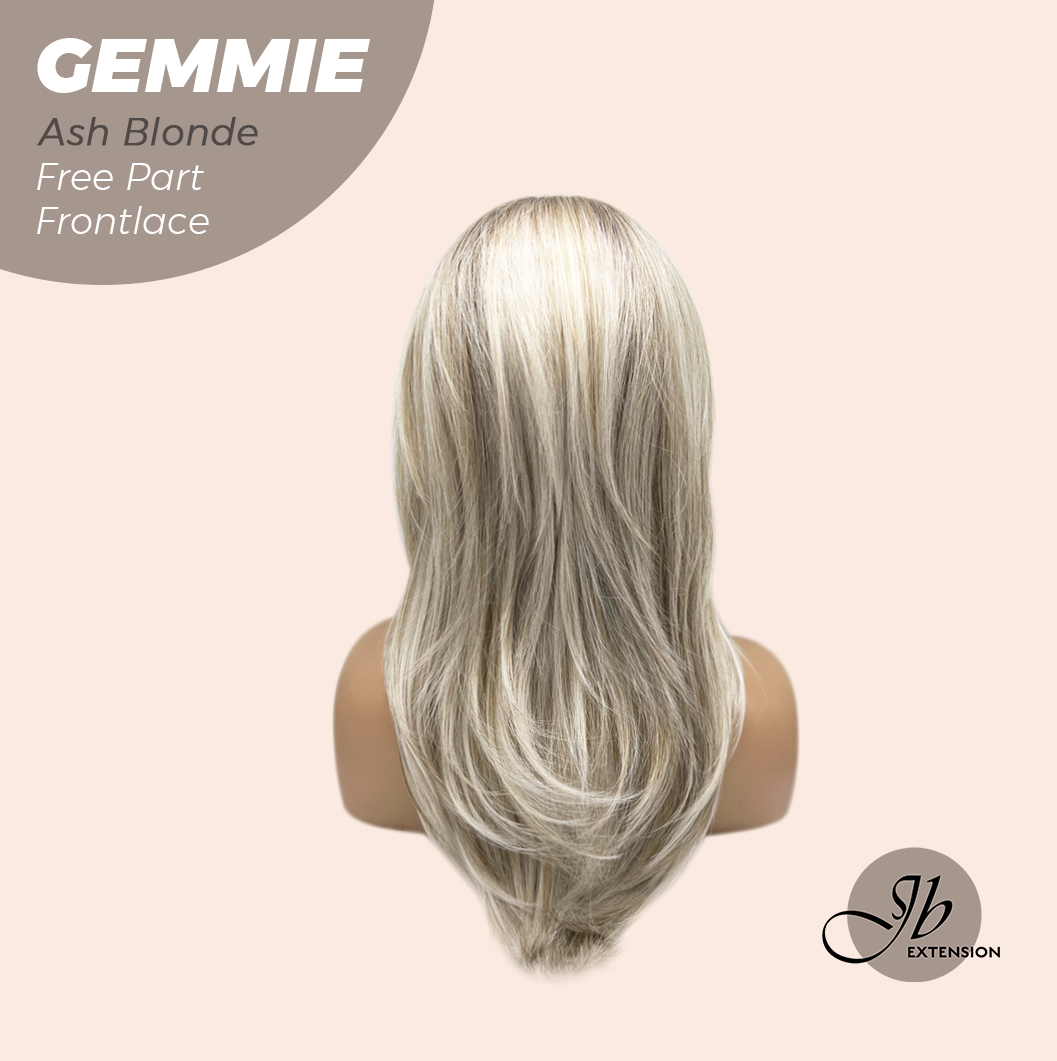 [FINAL SALE] JBEXTENSION 20 Inches Ash Blonde Pre-Cut Free Part Frontlace Glueless Wig GEMMIE ASH BLONDE