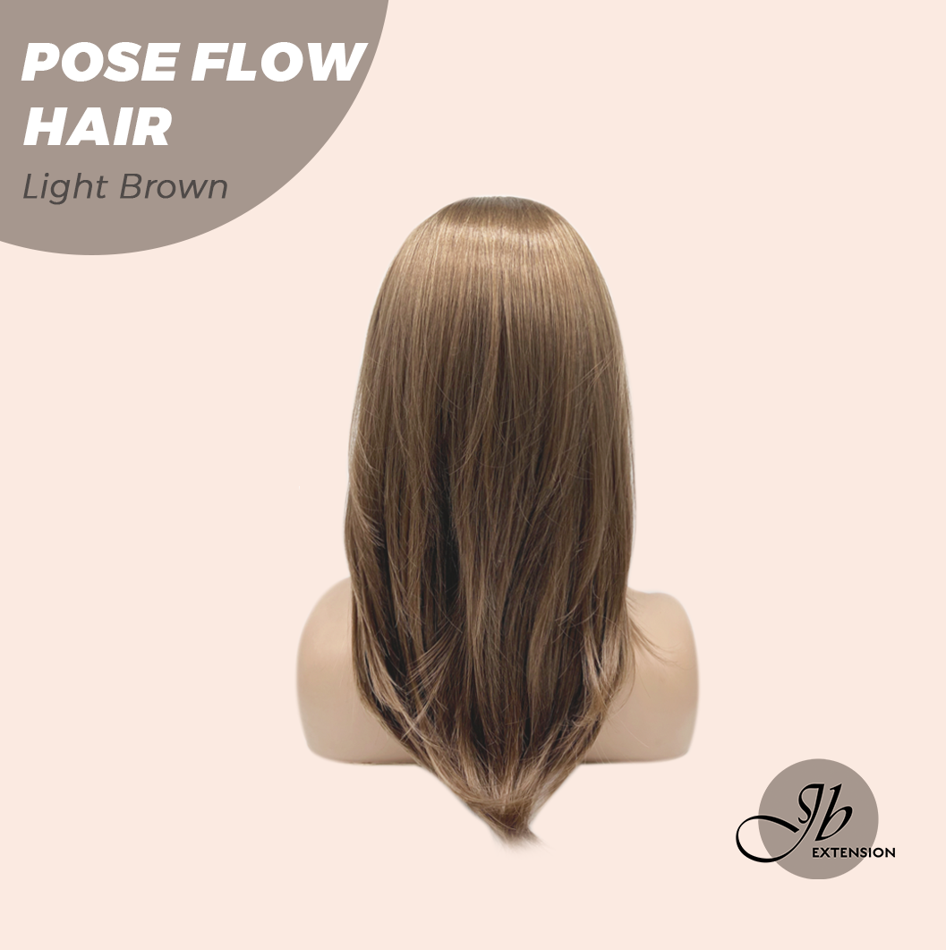 JBEXTENSION 18 Inches Light Brown Headband Wig POSE FLOW HAIR - LIGHT BROWN