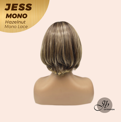 [PRE-ORDER] JBEXTENSION JESS MONO Monofilament Handmade Wig 6X5 Full Monofilament Hand Tied Top Wig 10 Inches Hazelnut Mono Lace Wig With Anti-slip Silicone Strips Glueless Wig JESS MONO HAZELNUT【BENDY EAR TABS】
