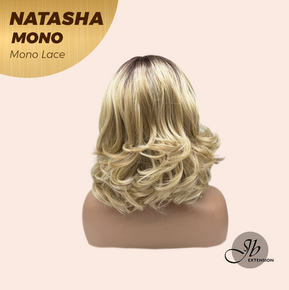 [FINAL SALE] JBEXTENSION NATASHA MONO Monofilament Handmade Wig 6X5 Full Monofilament Hand Tied Top Wig 12 Inches Honey Blonde Mono Lace Wig Glueless Wig NATASHA MONO【BENDY EAR TABS】