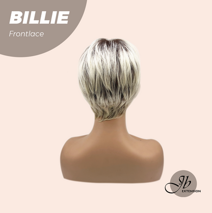 JBEXTENSION 9 Inches Pixie Cut Blonde Pre-Cut Frontlace Glueless Black Sapphire Wig BILLIE【BENDY EAR TABS】