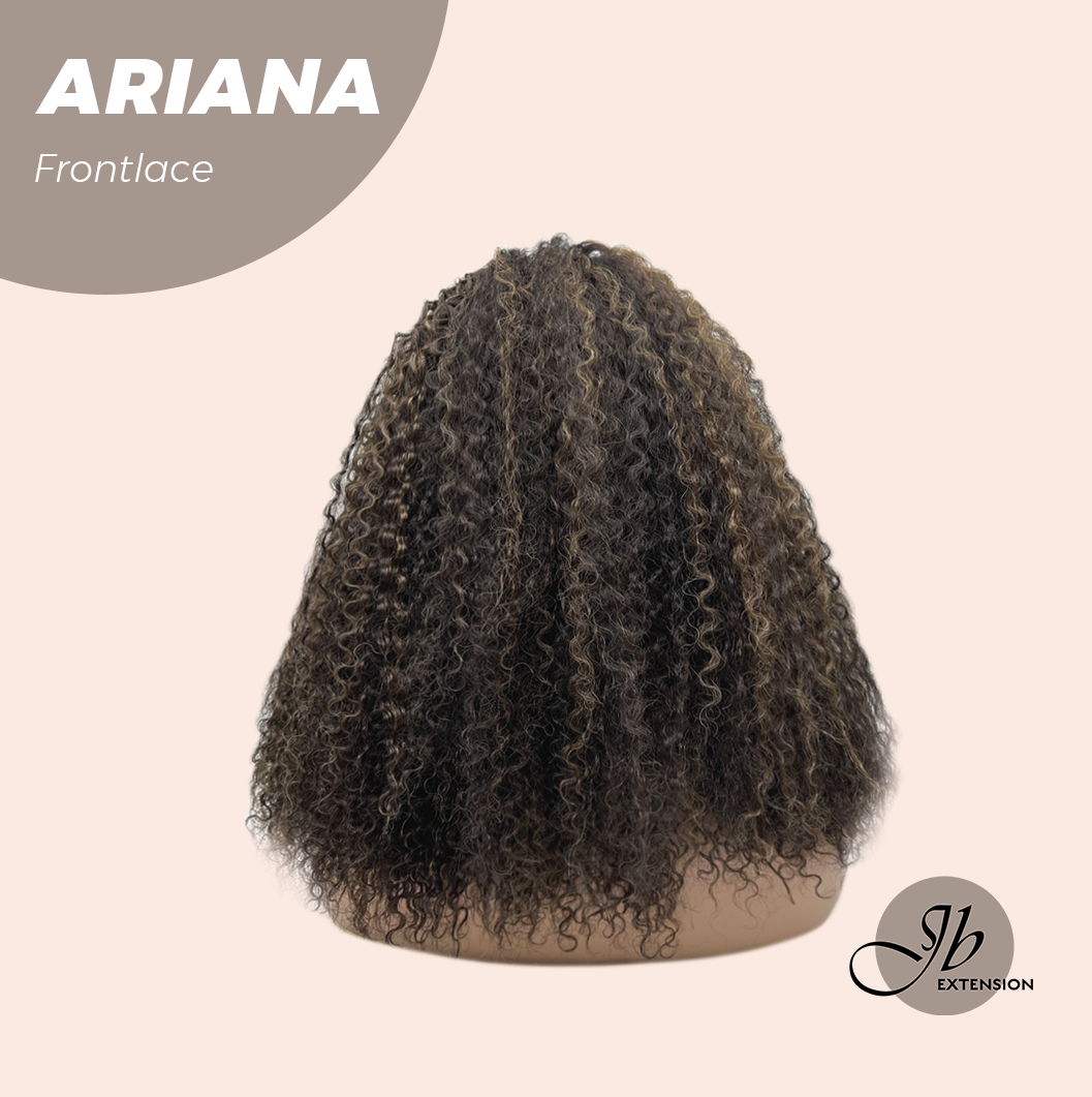 [FINAL SALE] JBEXTENSION 16 Inches Deep Curly Dark Brown Pre-Cut Side Part Frontlace Glueless Black Sapphire Wig ARIANA【BENDY EAR TABS】