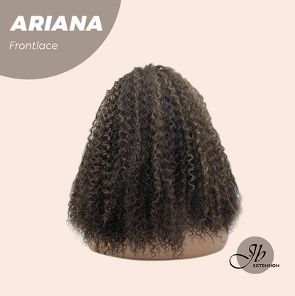 [FINAL SALE] JBEXTENSION 16 Inches Deep Curly Dark Brown Pre-Cut Side Part Frontlace Glueless Black Sapphire Wig ARIANA【BENDY EAR TABS】