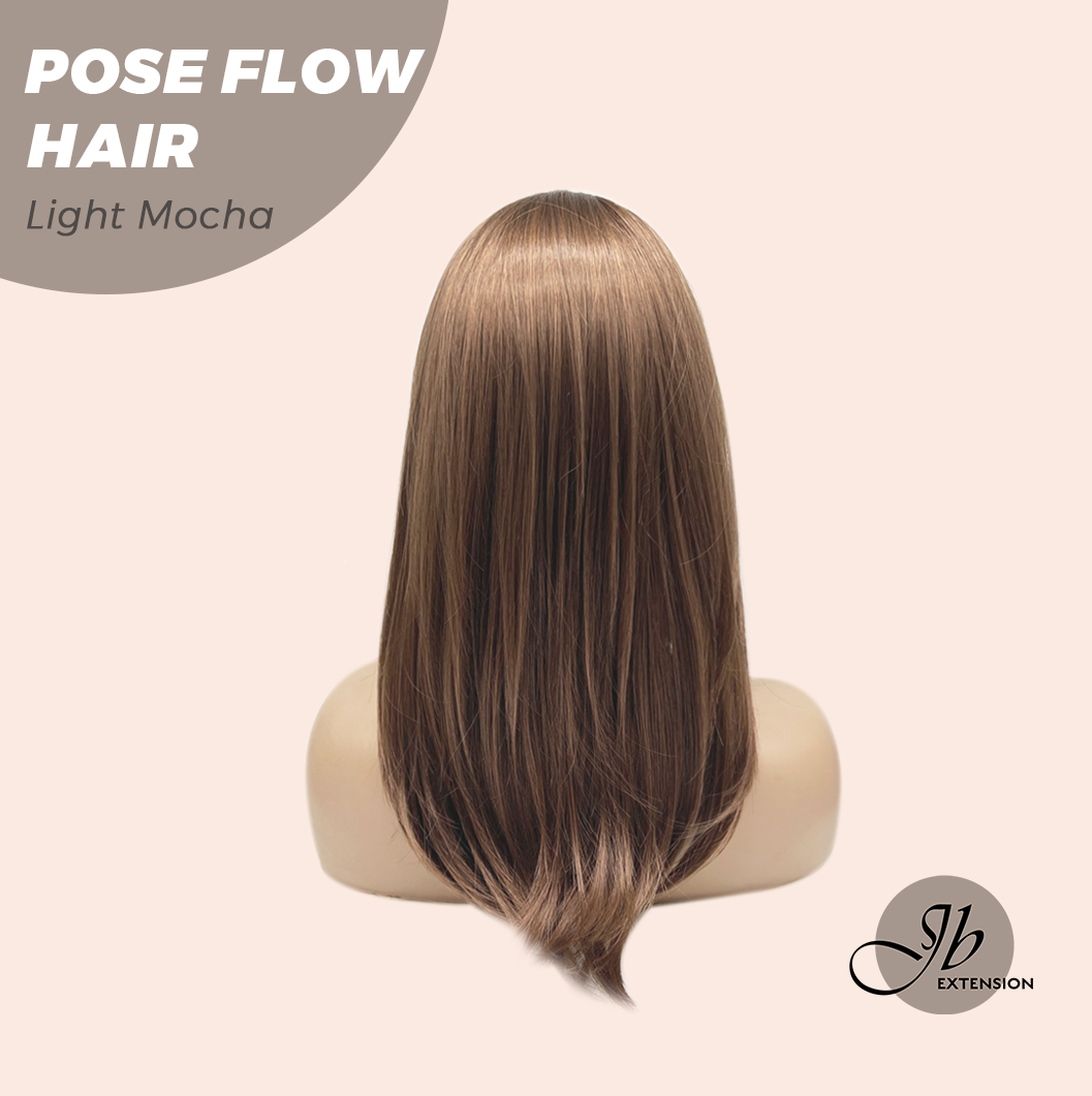 JBEXTENSION 18 Inches Light Mocha Headband Wig POSE FLOW HAIR - LIGHT MOCHA