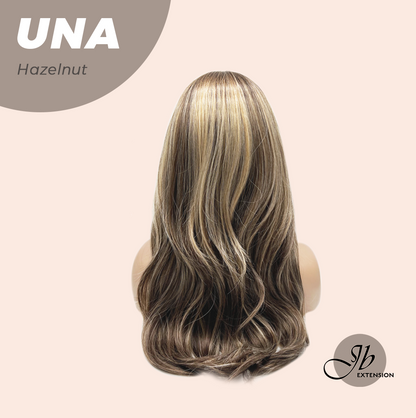 JBEXTENSION 22 Inches Hazelnut Wave with Bangs Wig UNA HAZELNUT