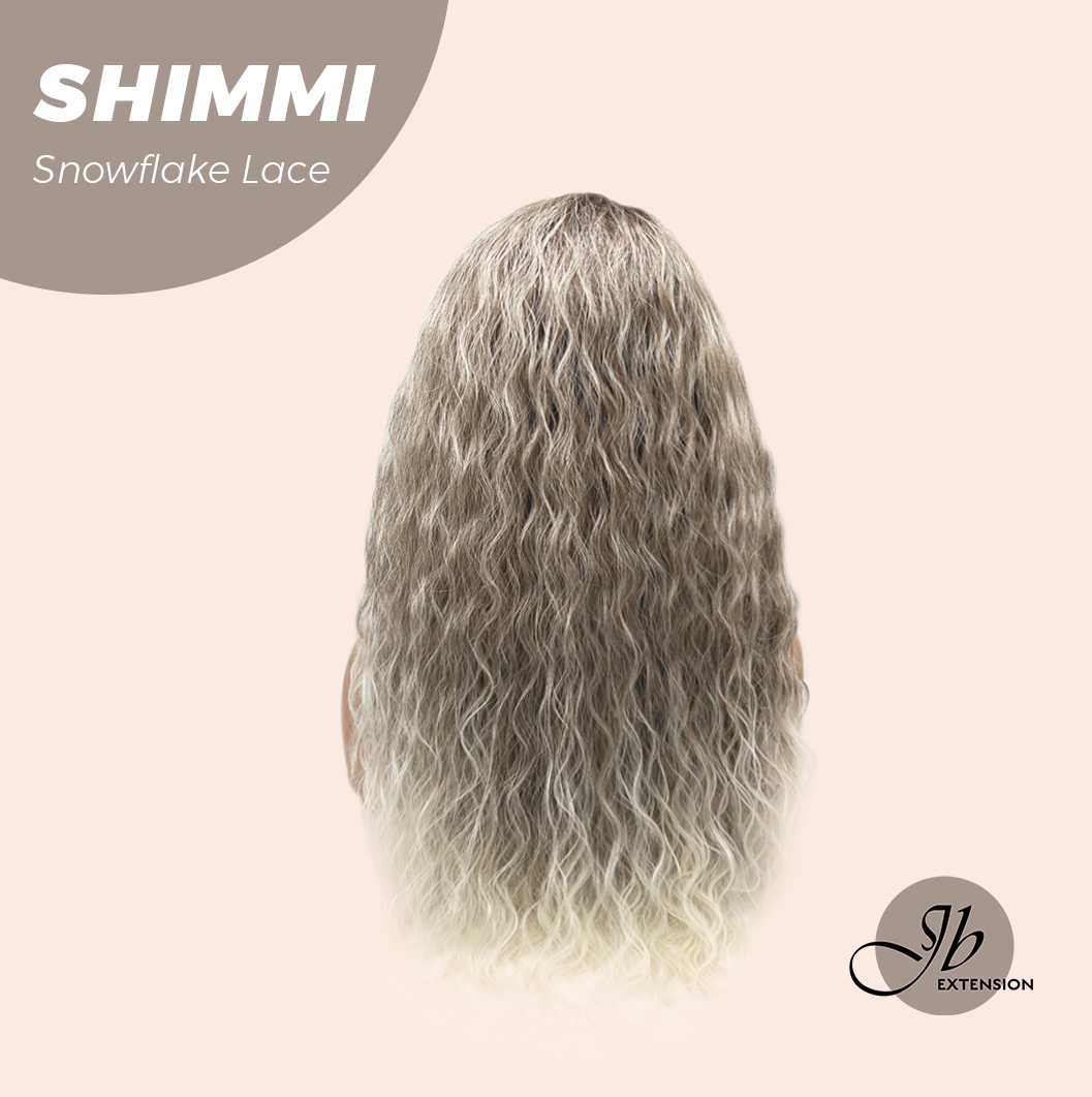 [FINAL SALE] JBEXTENSION 21 Inches Ash Grey Deep Curly Pre-Cut Side Part Snowflake Lace Frontlace Glueless Wig SHIMMI【BENDY EAR TABS】