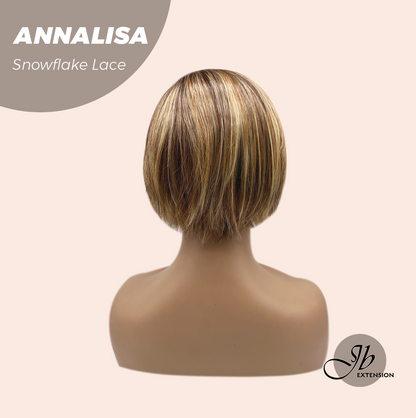[PRE-ORDER] JBEXTENSION 10 Inches Bob Cut Mix Copper Pre-Cut Side Part Snowflake Lace Frontlace Glueless Wig ANNALISA【BENDY EAR TABS】