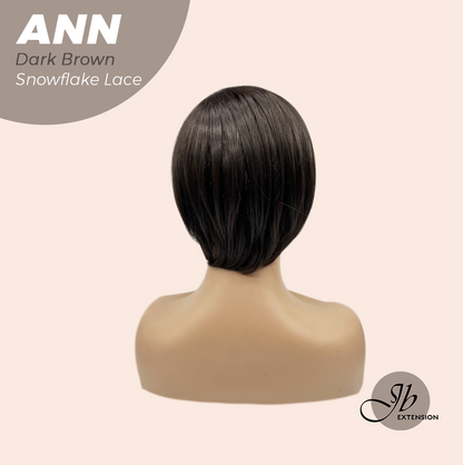[FINAL SALE] JBEXTENSION 10 Inches Dark Brown Pre-Cut Side Part Snowflake Lace Frontlace Glueless Wig ANN DARK BROWN【BENDY EAR TABS】