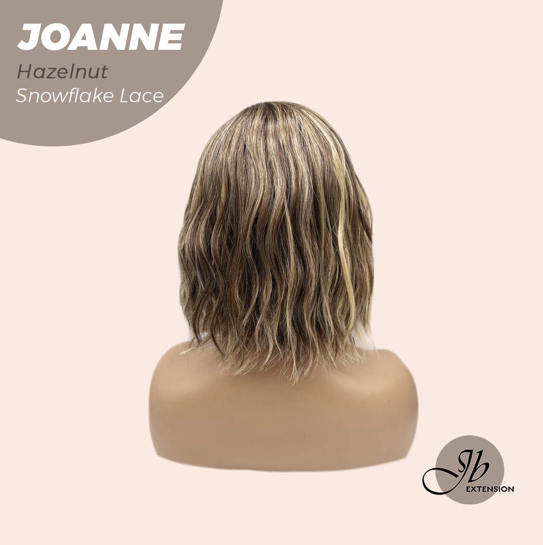 JBEXTENSION 11 Inches Hazelnut Pre-Cut Side Part Snowflake Lace Frontlace Glueless Wig JOANNE HAZELNUT【BENDY EAR TABS】