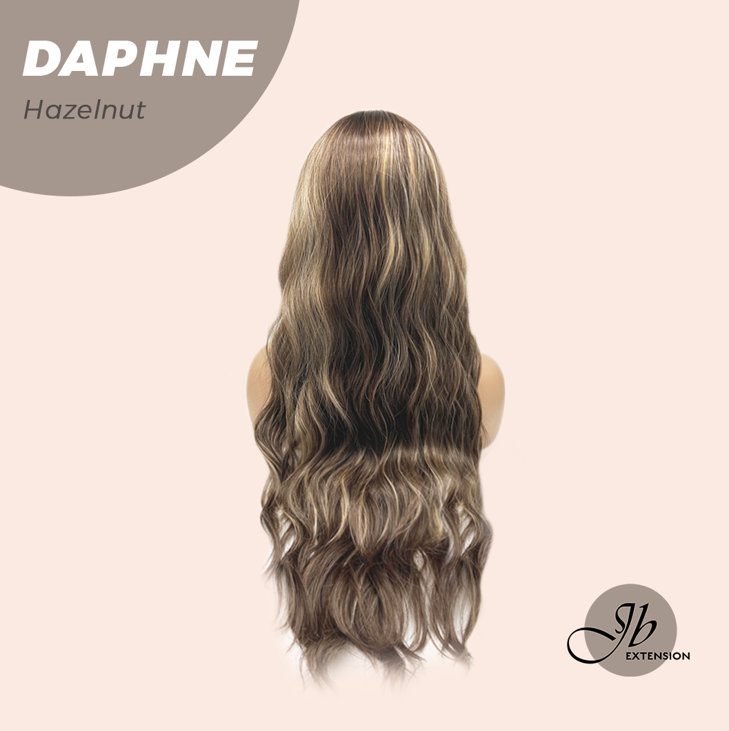 JBEXTENSION 29 Inches Long Body Wave Hazelnut Wig With Bangs DAPHNE HAZELNUT
