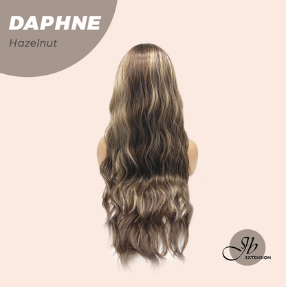 JBEXTENSION 29 Inches Long Body Wave Hazelnut Wig With Bangs DAPHNE HAZELNUT