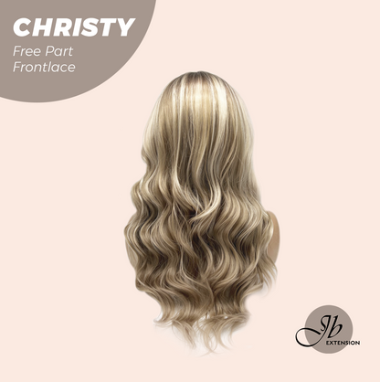 JBEXTENSION 22 Inches Dark Blonde Wave Fiber X, Tangle Less Pre-Cut Free Part Frontlace Glueless Wig CHRISTY【FIBER X】