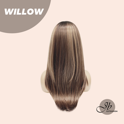 JBEXTENSION 22 Inches Natural Style Mocha Copper Wig WILLOW MOCHA COPPER