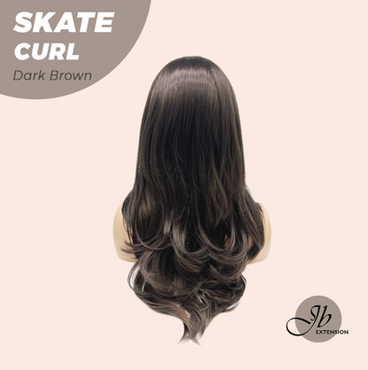 JBEXTENSION 20 Inches Curly Hair Dark Brown Headband Wig SKATE CURL