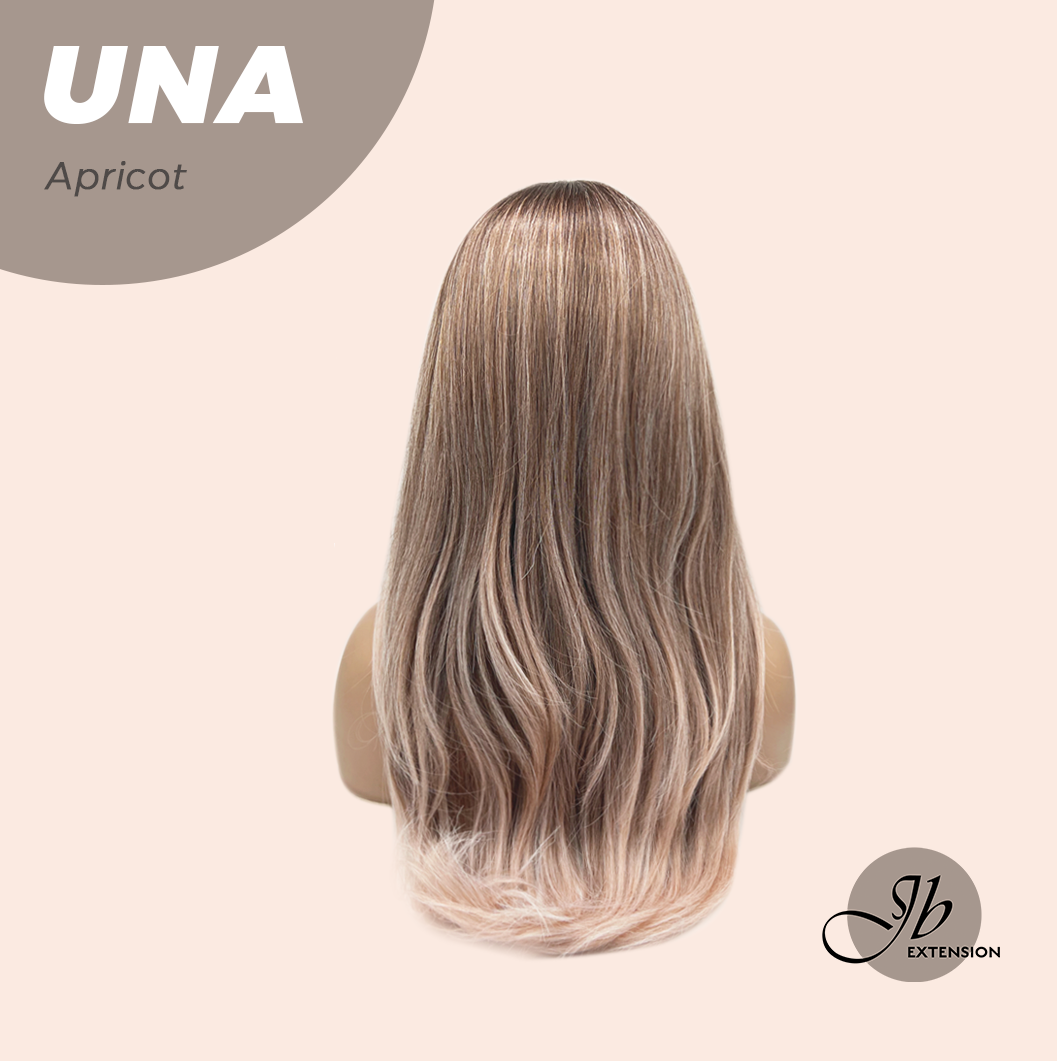 JBEXTENSION 22 Inches Apricot Wave with Bangs Wig UNA APRICOT