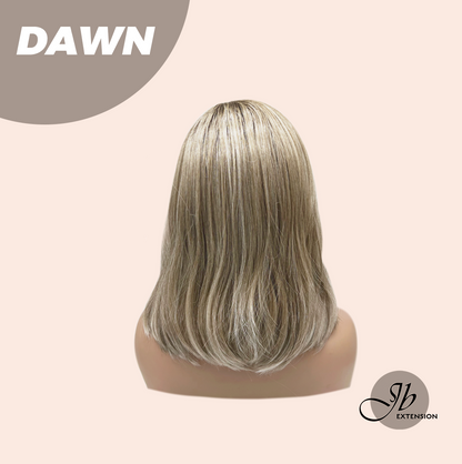 [FINAL SALE] JBEXTENSION 14 Inches Ash Grey Women Fashion Full Machine Wig DAWN【PLUS PERMATEASE】【BENDY EAR TABS】