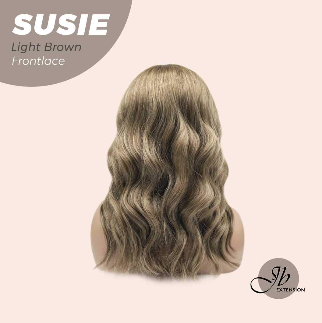 [FINAL SALE] JBEXTENSION 16 Inches Light Brown Women Pre-Cut Frontlace Glueless Wig SUSIE LIGHT BROWN