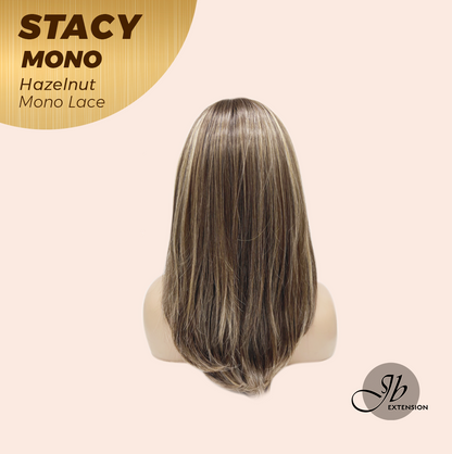 [PRE-ORDER] JBEXTENSION STACY MONO Monofilament Handmade Wig 6X5 Full Monofilament Hand Tied Top Wig 18 Inches Hazelnut Mono Lace Wig with Anti-slip Silicone Strips Glueless Wig STACY MONO - HAZELNUT【BENDY EAR TABS】