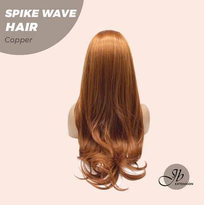 JBEXTENSION 24 Inches Long Curly Hair Copper Headband Wig SPIKE WAVE HAIR - COPPER