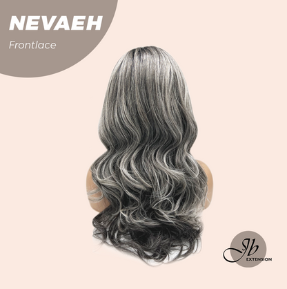 [FINAL SALE] JBEXTENSION 20 Inches Salt and Pepper Curly Pre-Cut Frontlace Glueless Black Sapphire Wig NEVAEH【BENDY EAR TABS】