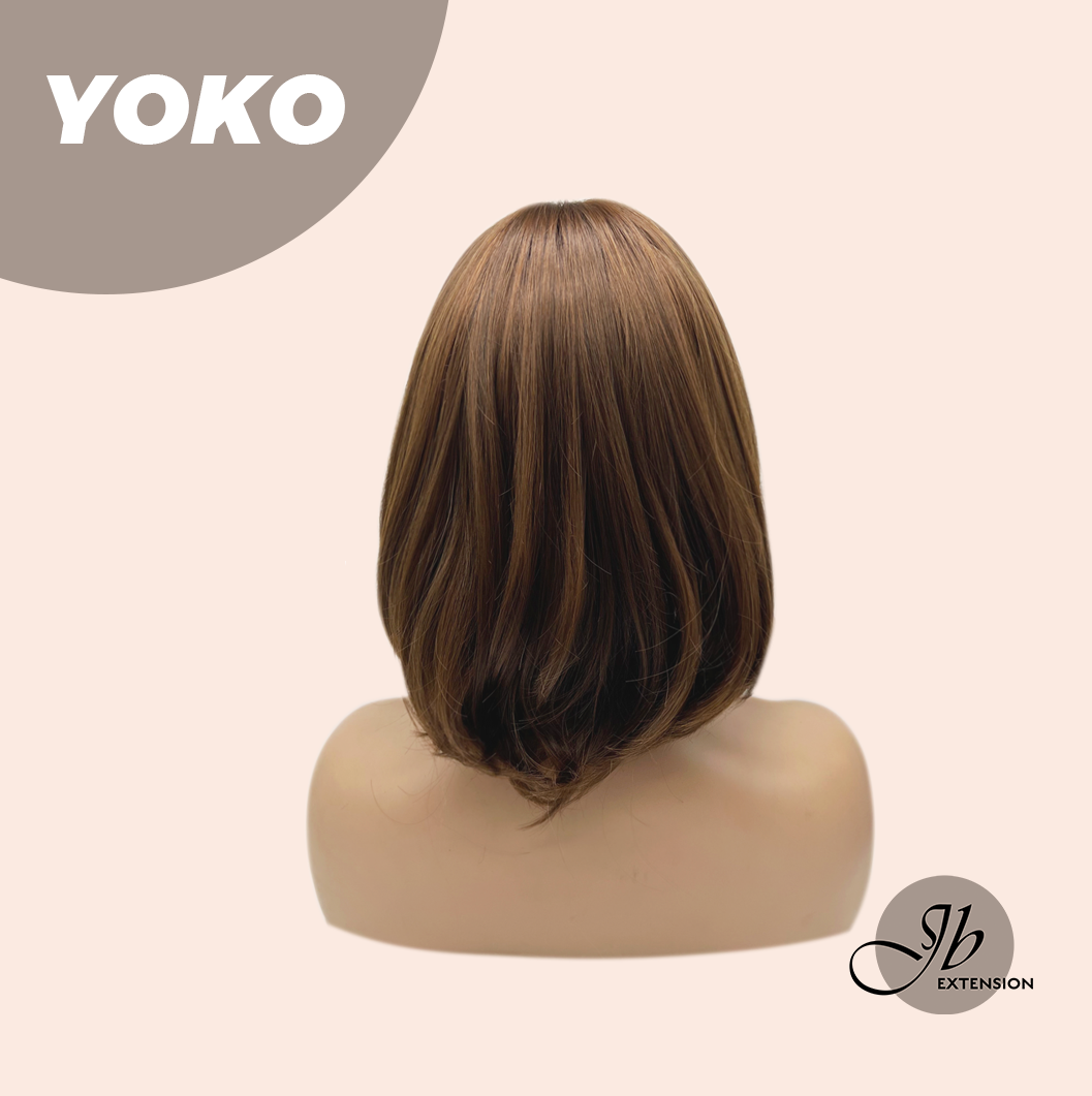 JBEXTENSION 10 Inches Short Copper Mocha Wig with Bangs YOKO