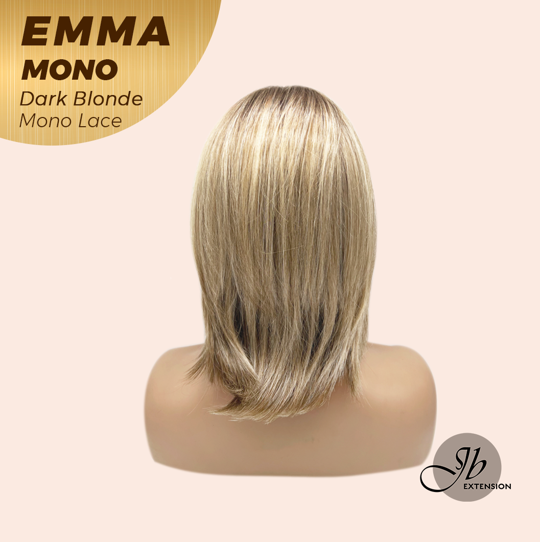[FINAL SALE] JBEXTENSION EMMA MONO Monofilament Handmade Wig 6X5 Full Monofilament Hand Tied Top Wig 14 Inche Dark Blonde Mono Lace Wig With Anti-slip Silicone Strips Glueless Wig EMMA MONO DARK BLONDE【BENDY EAR TABS】