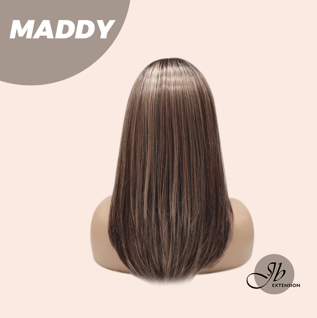 [FINAL SALE] JBEXTENSION 18 Inches Ash Brown Women Fashion Full Machine Wig MADDY【PLUS PERMATEASE】【BENDY EAR TABS】
