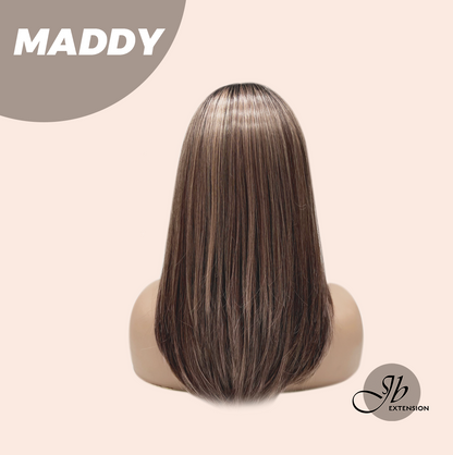 [FINAL SALE] JBEXTENSION 18 Inches Ash Brown Women Fashion Full Machine Wig MADDY【PLUS PERMATEASE】【BENDY EAR TABS】