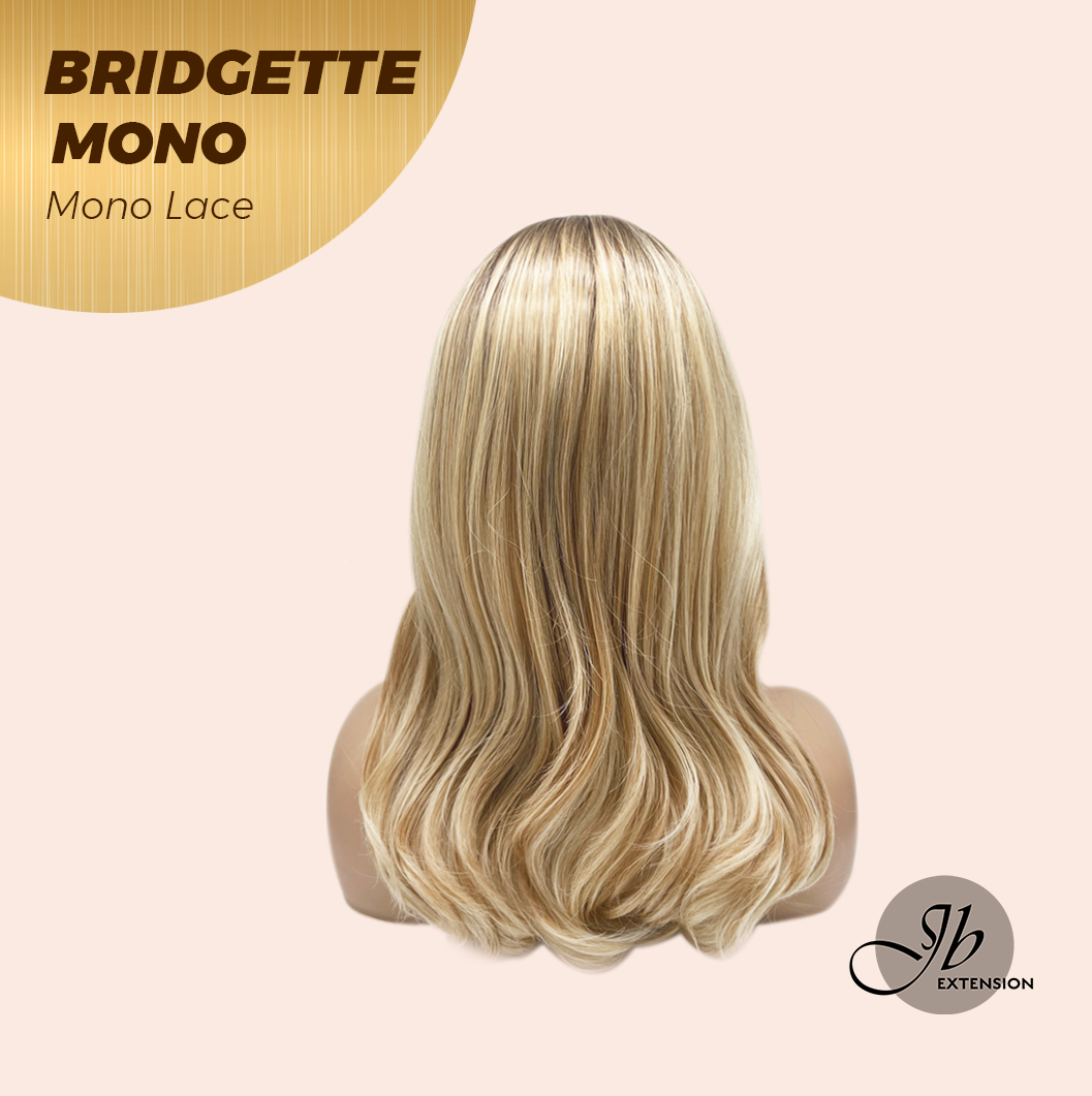 JBEXTENSION BRIDGETTE MONO Monofilament Handmade Wig 6X5 Full Monofilament Hand Tied Top Wig 16 Inches Curly Honey Blonde Mono Lace Wig with Anti-slip Silicone Strips Glueless Wig BRIDGETTE MONO【BENDY EAR TABS】