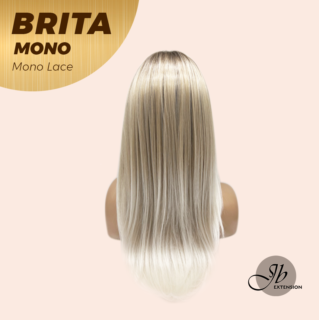 JBEXTENSION BRITA MONO Monofilament Handmade Wig 6X5 Full Monofilament Hand Tied Top Wig 22 Inches Light Blonde Mono Lace Wig Glueless Wig BRITA MONO - LIGHT BLONDE【BENDY EAR TABS】