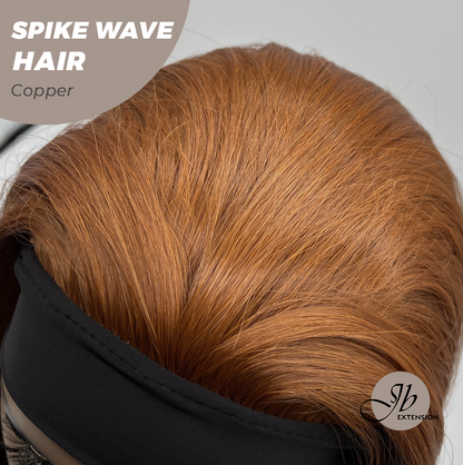 JBEXTENSION 24 Inches Long Curly Hair Copper Headband Wig SPIKE WAVE HAIR - COPPER