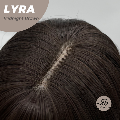 JBEXTENSION 18 Inches Midnight Brown(Black/Brown) Wig with Bangs LYRA MIDNIGHT BROWN