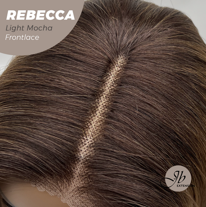 JBEXTENSION 20 Inches Long Light Mocha Women Pre-Cut Frontlace Glueless Wig REBECCA LIGHT MOCHA