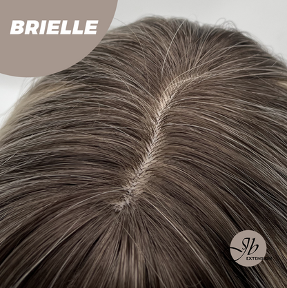JBEXTENSION 12 Inches Bob Ombre Rooted Blonde Wavy Wig with Bangs BRIELLE