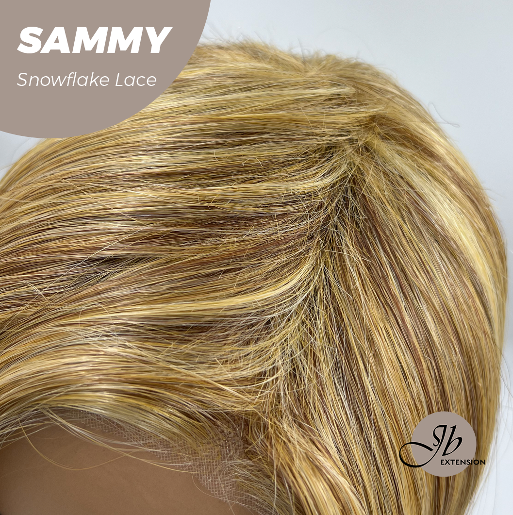 [FINAL SALE] JBEXTENSION 15 Inches Honey Blonde Pre-Cut Snowflake Lace Frontlace Glueless Wig SAMMY【PERMATEASE】【BENDY EAR TABS】- S/M