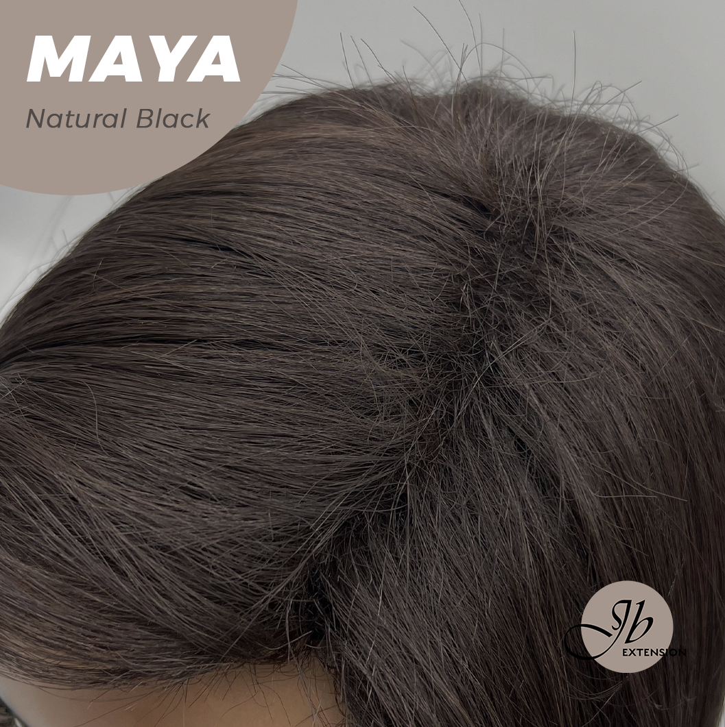 [FINAL SALE] JBEXTENSION 22 Inches Natural Black Women Fashion Full Machine Wig MAYA NATURAL BLACK【PLUS PERMATEASE】【BENDY EAR TABS】