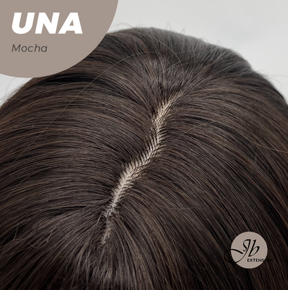 JBEXTENSION 22 Inches Mocha Wave with Bangs Wig UNA MOCHA